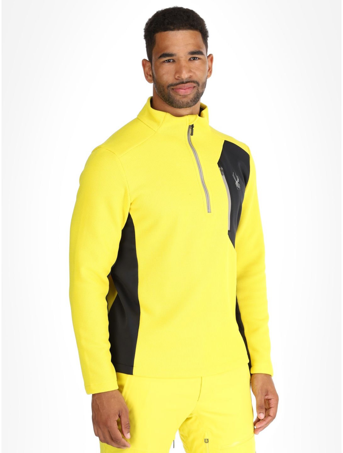 Spyder, Bandit 1/2 Zip skipully heren Acid Yellow geel 