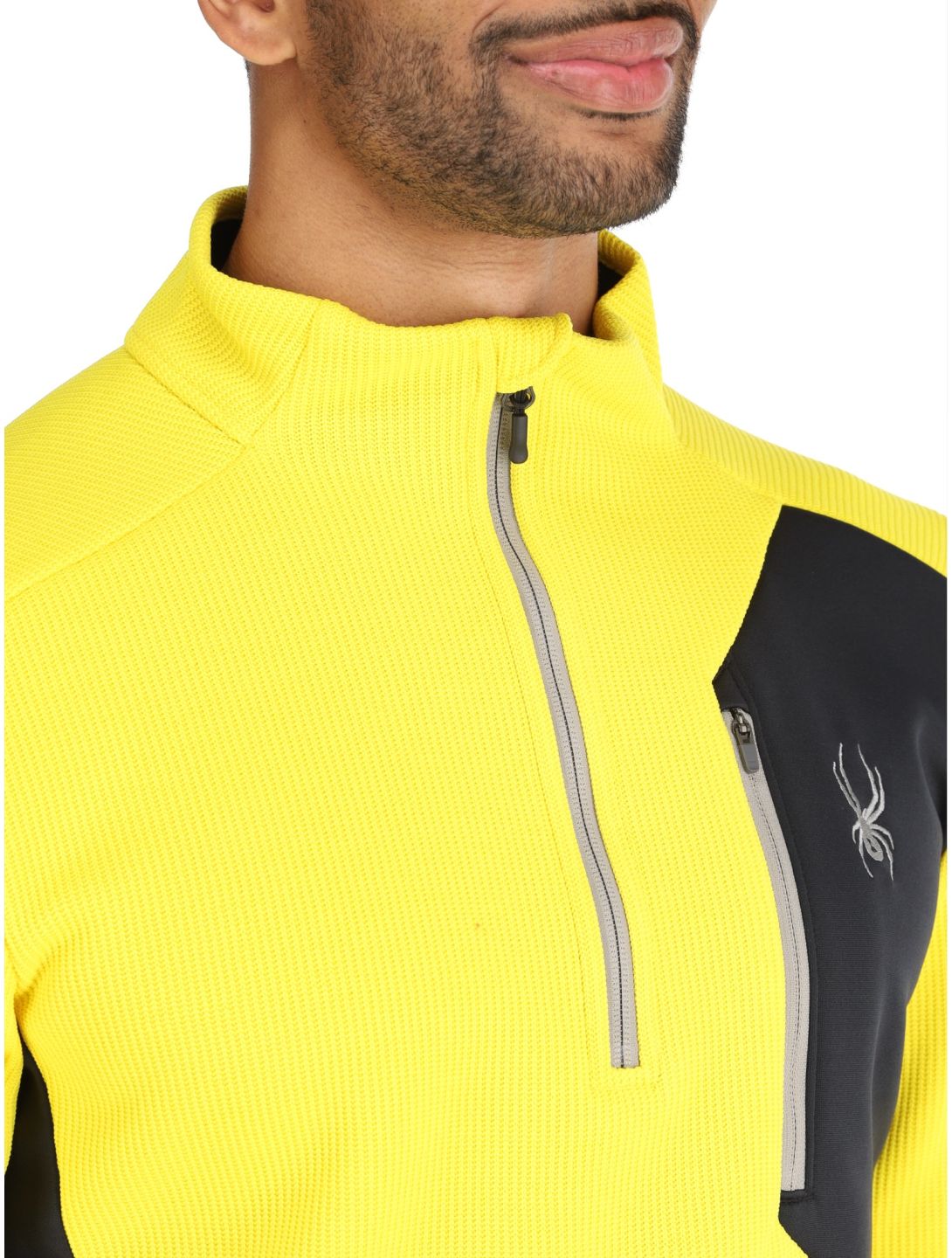 Spyder, Bandit 1/2 Zip skipully heren Acid Yellow geel 