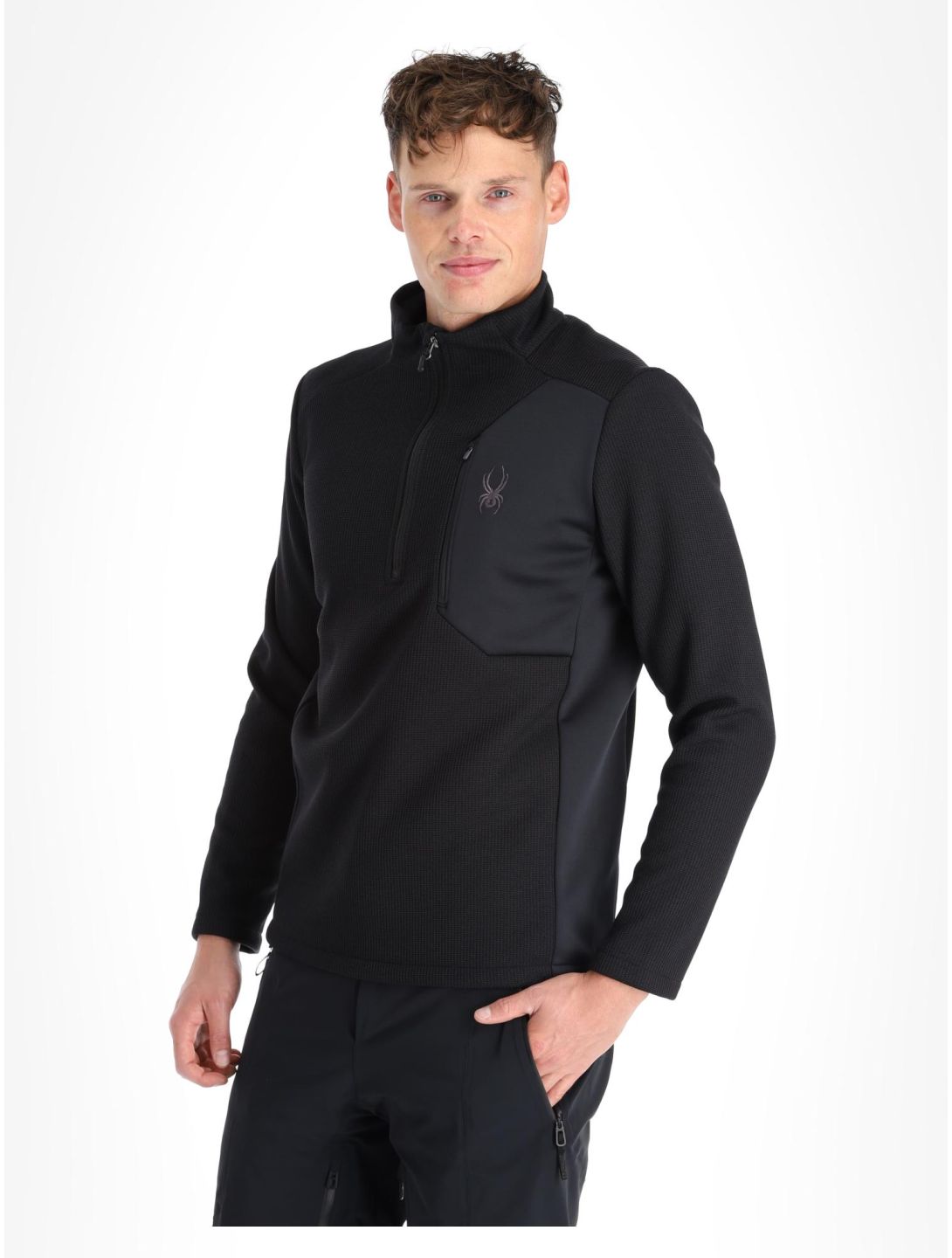 Spyder, Bandit 1/2 Zip skipully heren Black zwart 