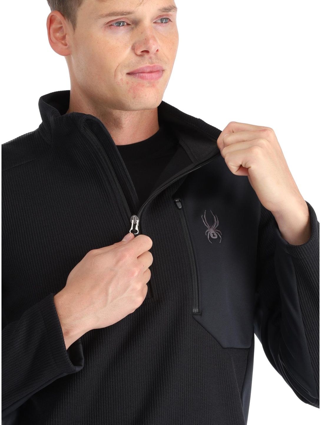 Spyder, Bandit 1/2 Zip skipully heren Black zwart 