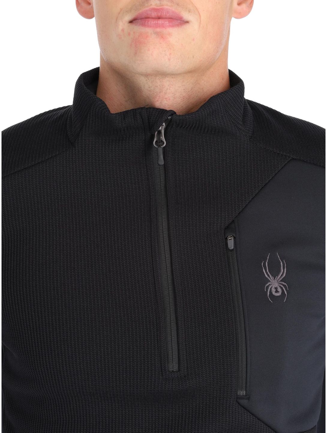 Spyder, Bandit 1/2 Zip skipully heren Black zwart 