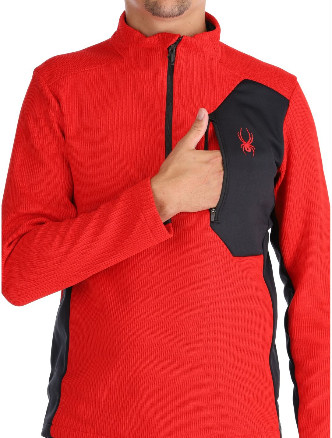 Spyder, Bandit 1/2 Zip skipully heren Spyder Red rood 