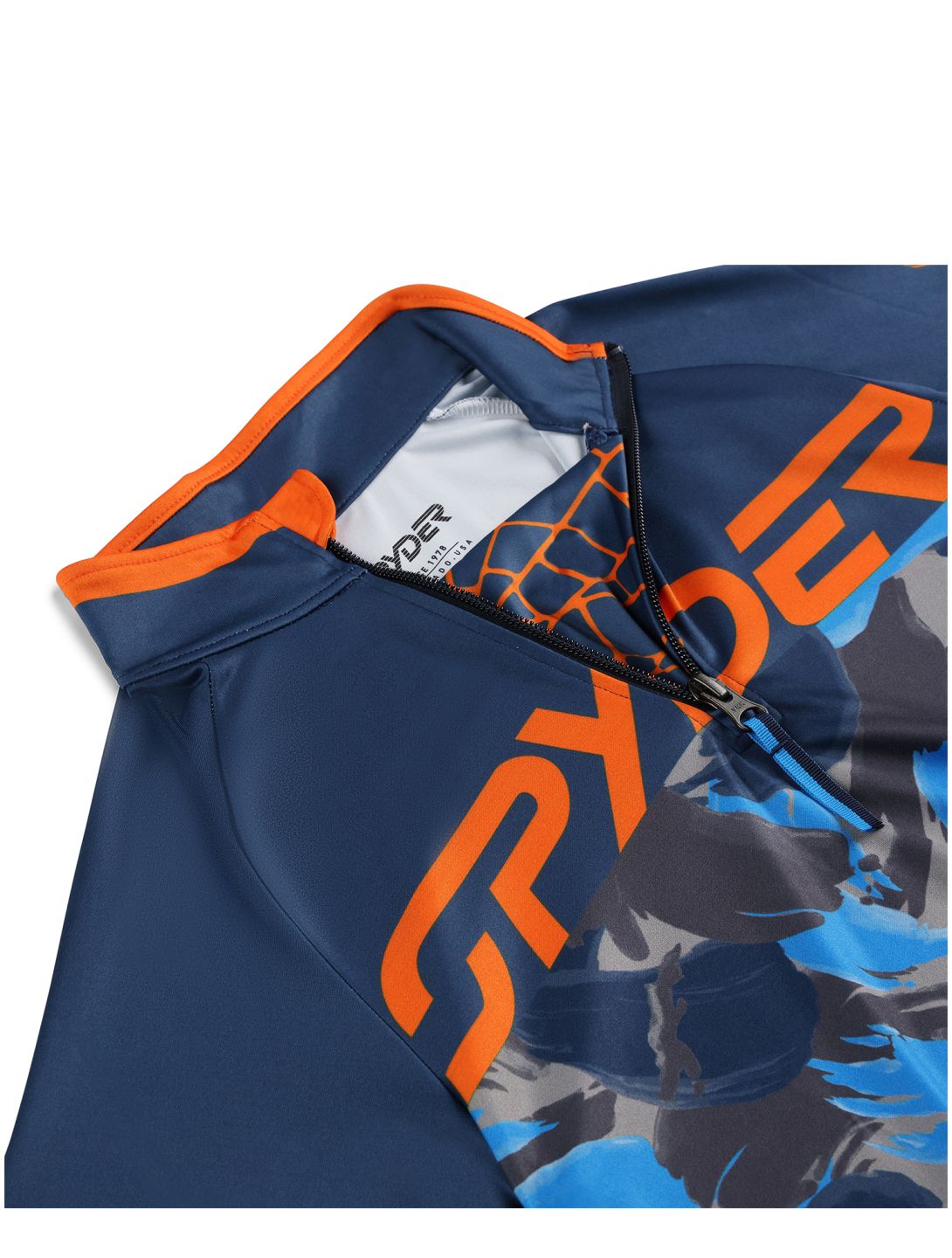 Spyder, Camo 1/2 Zip skipully kinderen True Navy blauw 