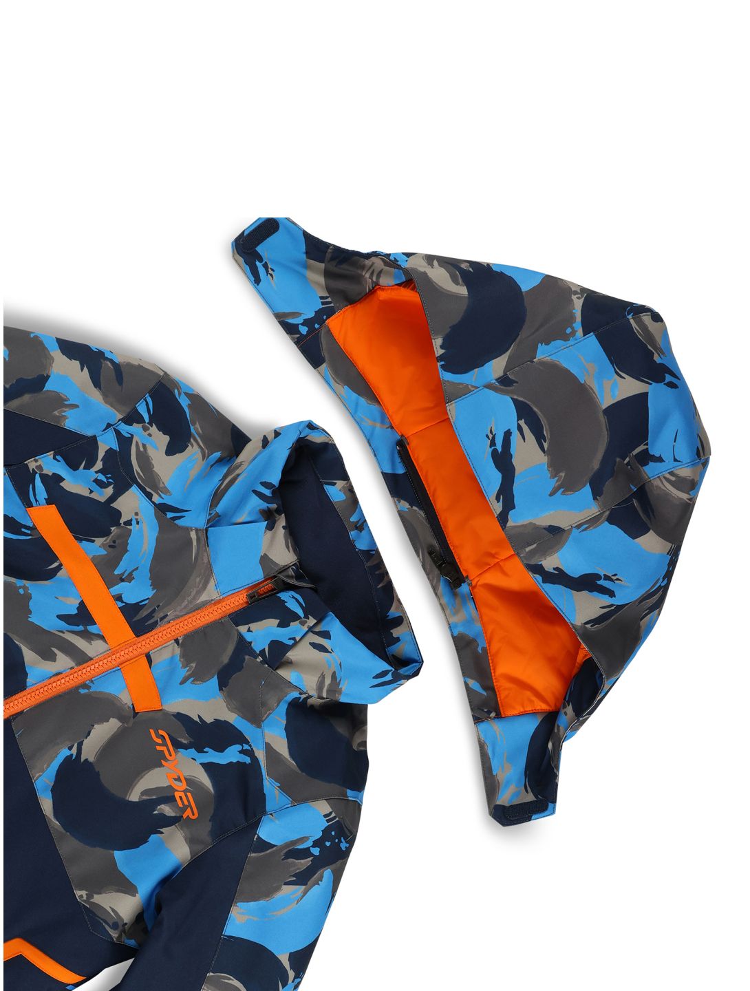 Spyder, Challenger ski-jas kinderen Camouflage Aether Blue blauw 