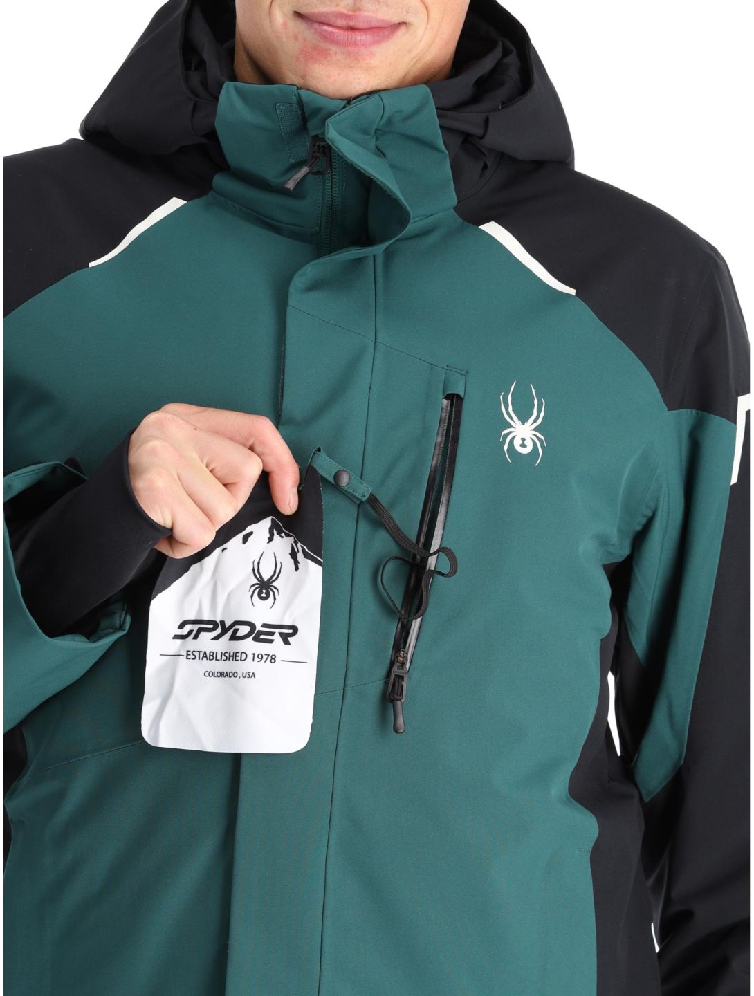 Spyder, Copper ski-jas heren Cypress Green groen 