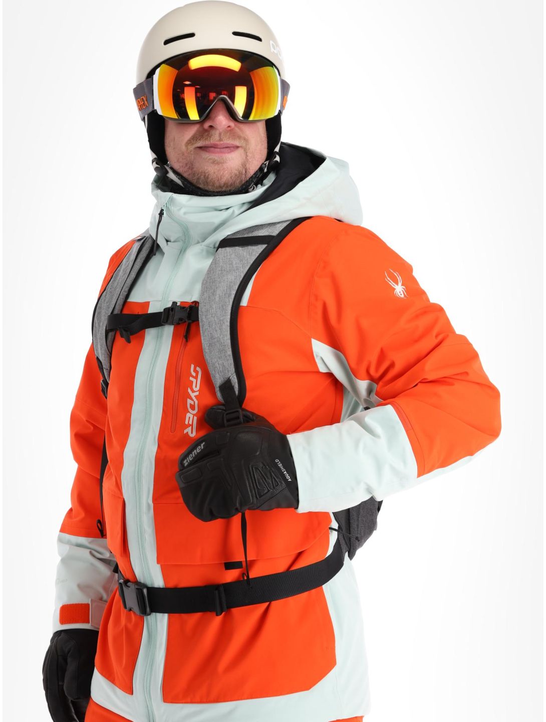 Spyder, Field ski-jas heren Twisted Orange groen, oranje 