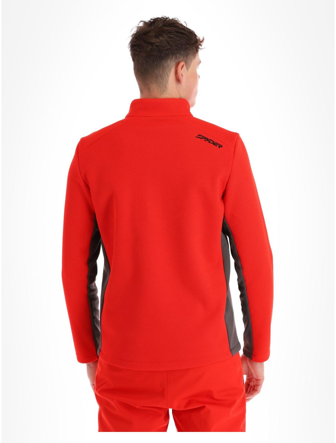 Spyder, Bandit 1/2 Zip skipully heren Volcano rood 