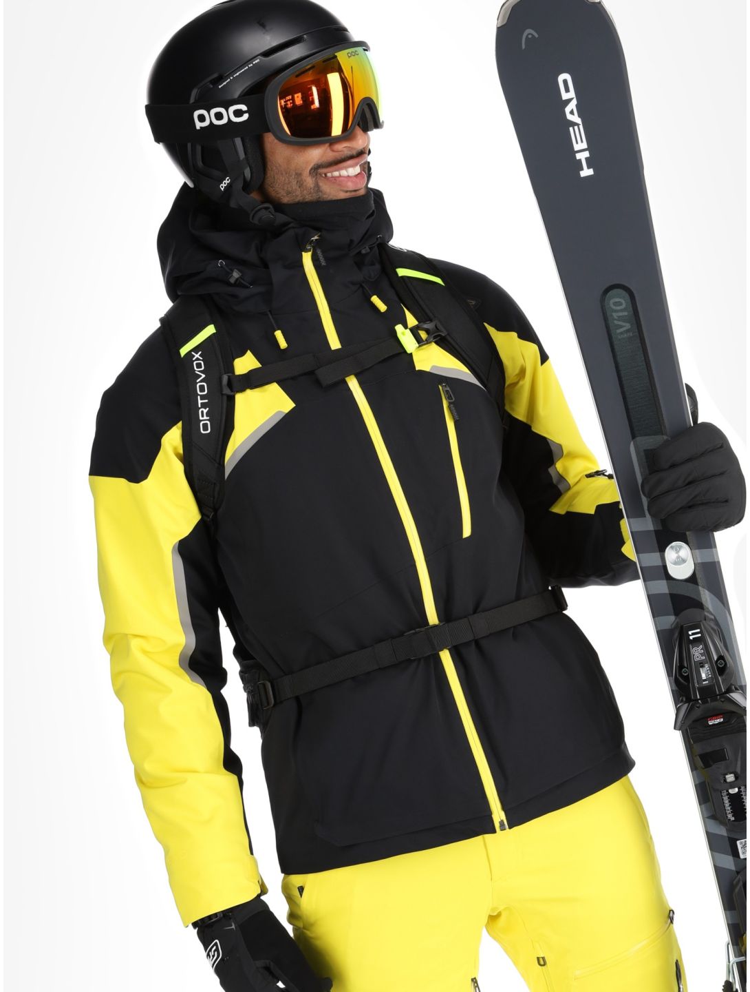 Spyder, Leader ski-jas heren Acid Yellow geel, zwart 