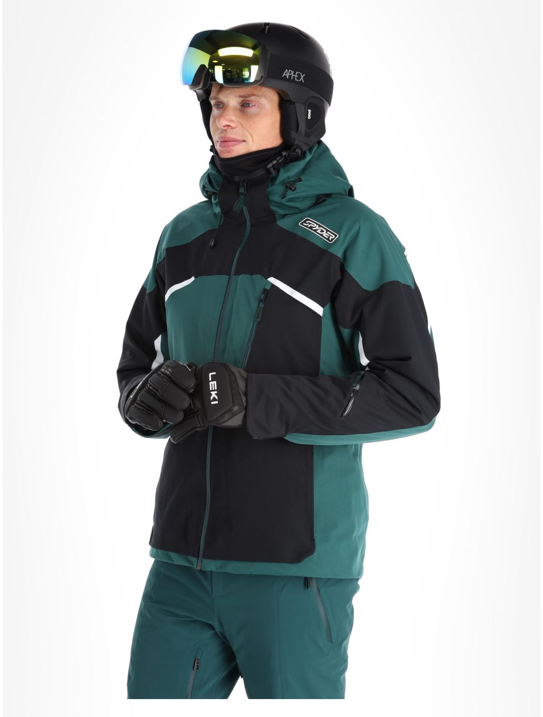 Spyder, Leader ski-jas heren Cypress Green groen, zwart 