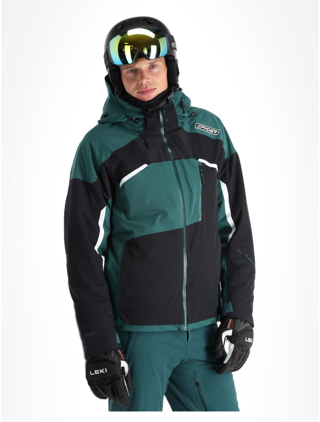 Spyder, Leader ski-jas heren Cypress Green groen, zwart 