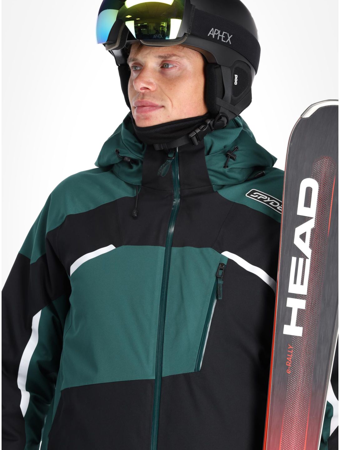 Spyder, Leader ski-jas heren Cypress Green groen, zwart 