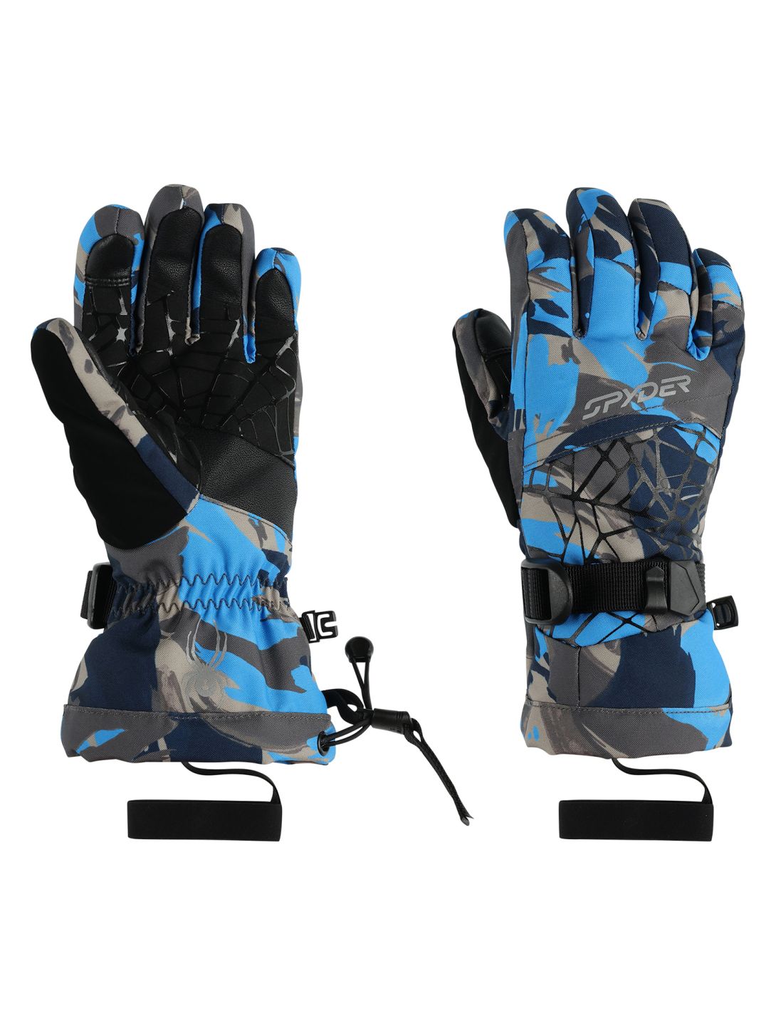 Spyder, Overweb skihandschoenen kinderen Camouflage Aether Blue blauw 