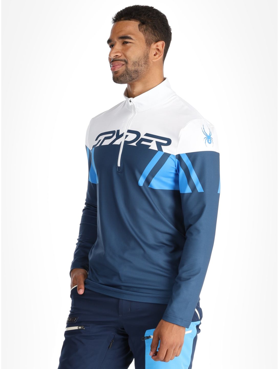 Spyder, Podium 1/2 Zip skipully heren True Navy blauw 