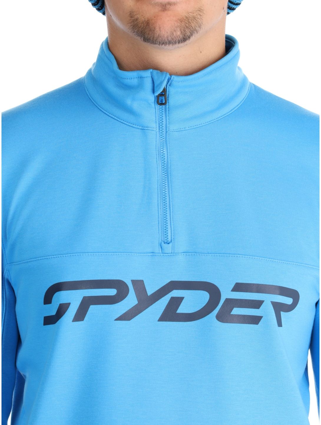 Spyder, Speed Fleece 1/2 Zip skipully heren Aether Blue blauw 