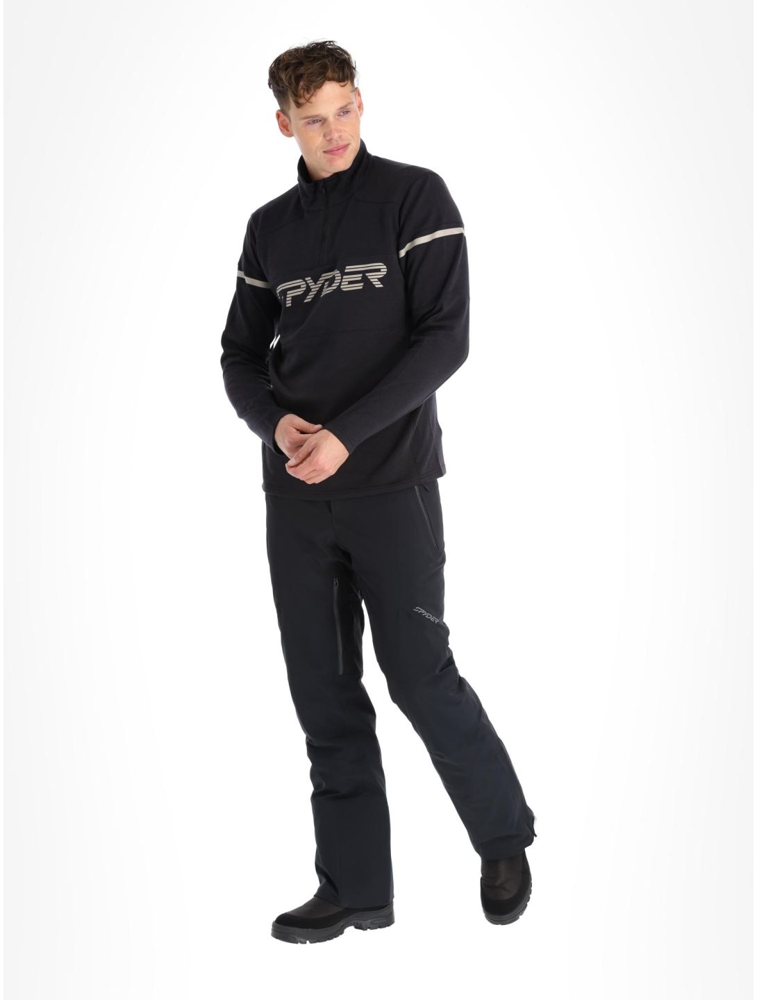 Spyder, Speed Fleece 1/2 Zip skipully heren Black zwart 