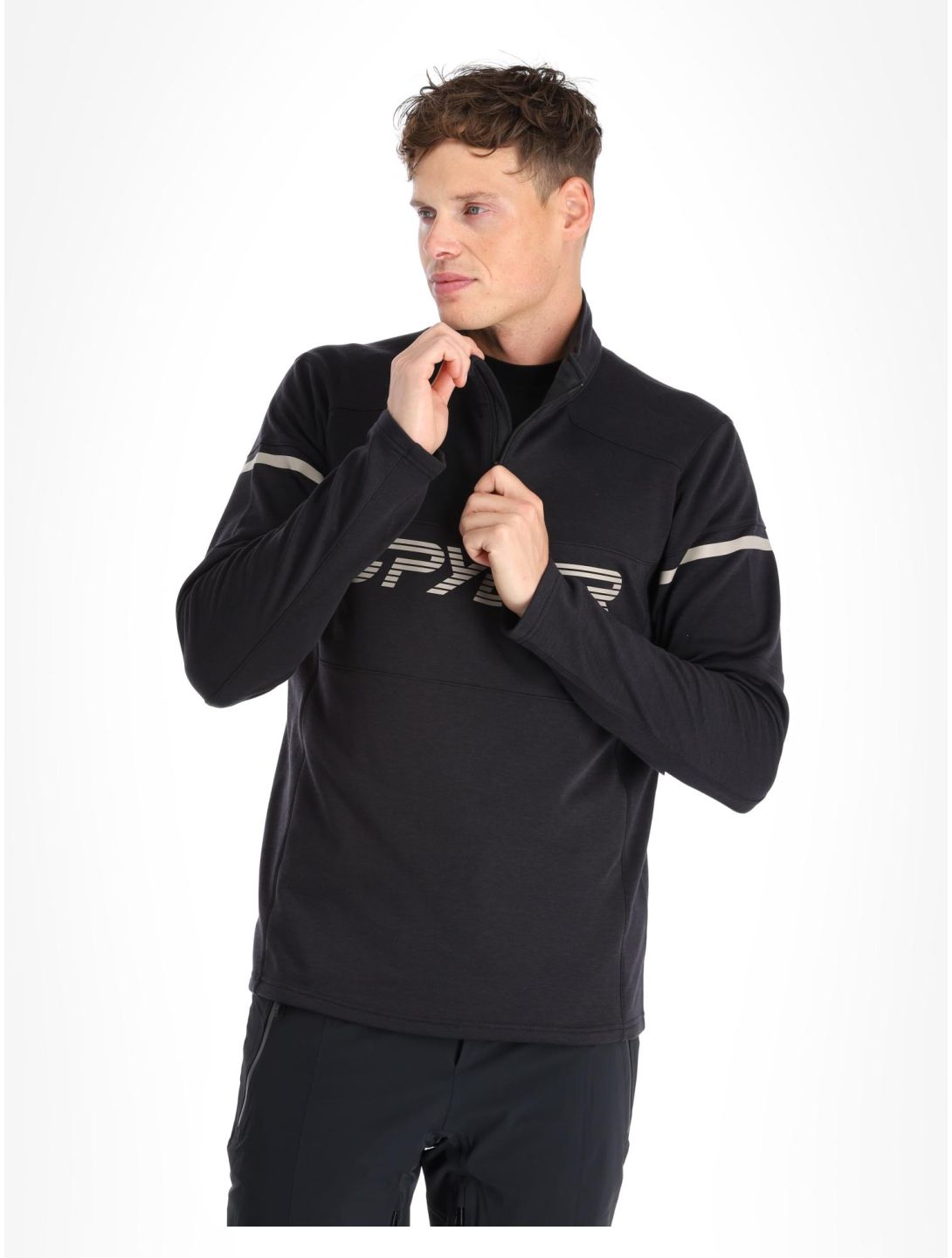 Spyder, Speed Fleece 1/2 Zip skipully heren Black zwart 