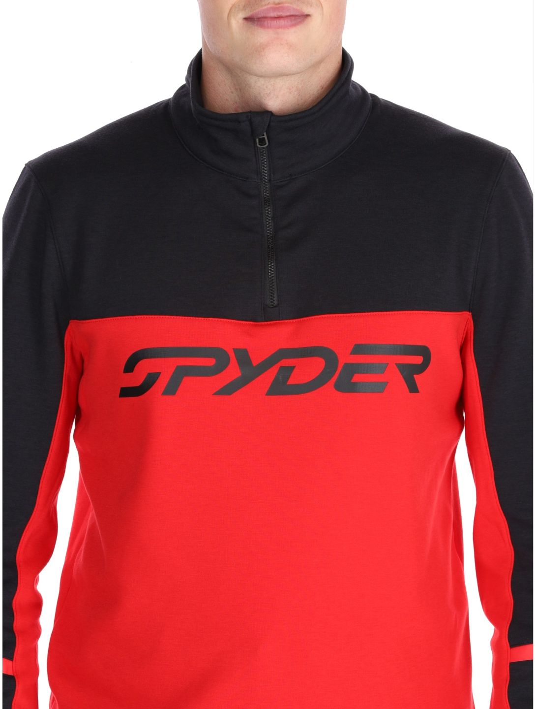 Spyder, Speed Fleece 1/2 Zip skipully heren Spyder Red rood 