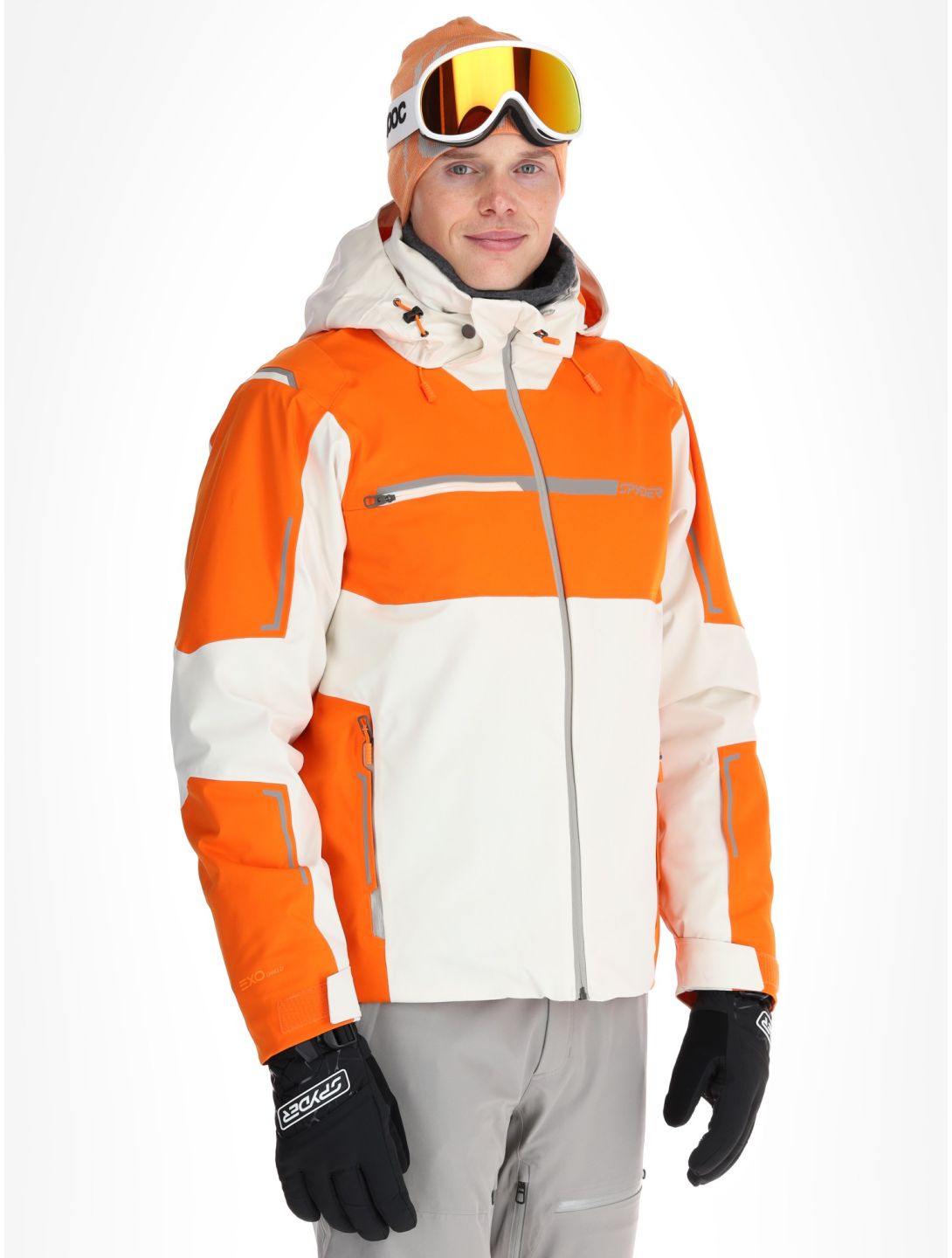 Spyder, Titan ski-jas heren Orange Shock beige, oranje 