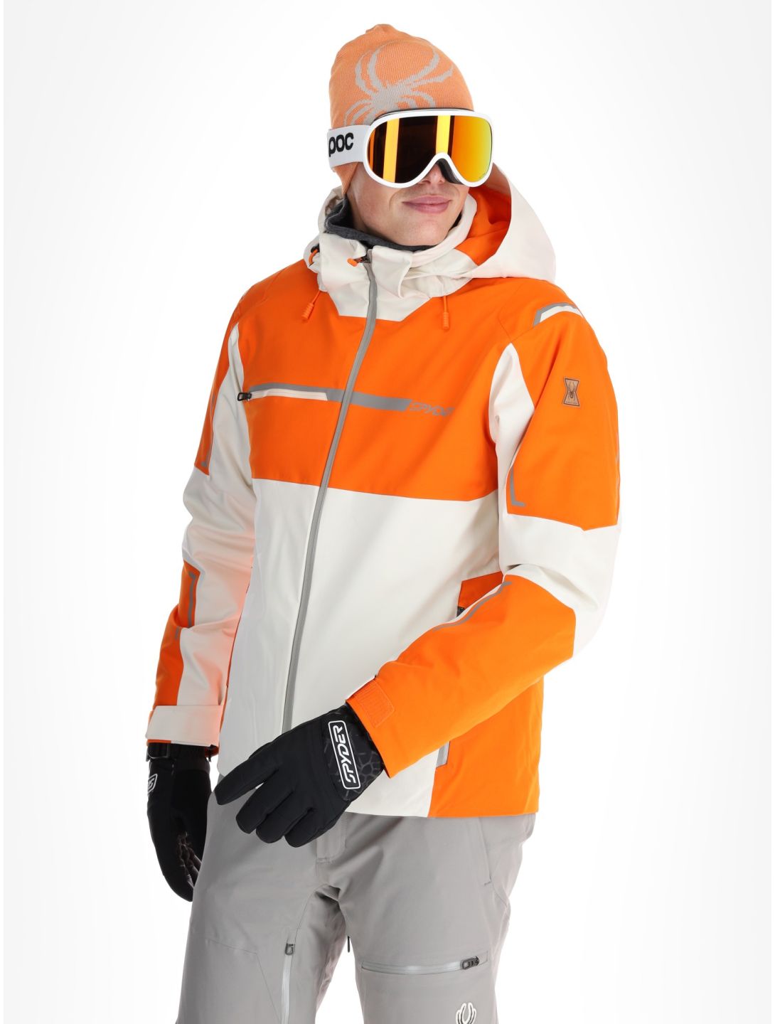 Spyder, Titan ski-jas heren Orange Shock beige, oranje 