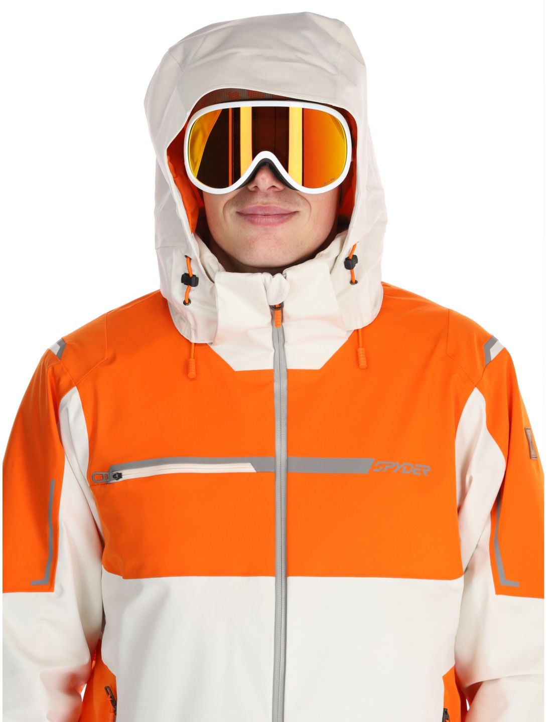 Spyder, Titan ski-jas heren Orange Shock beige, oranje 