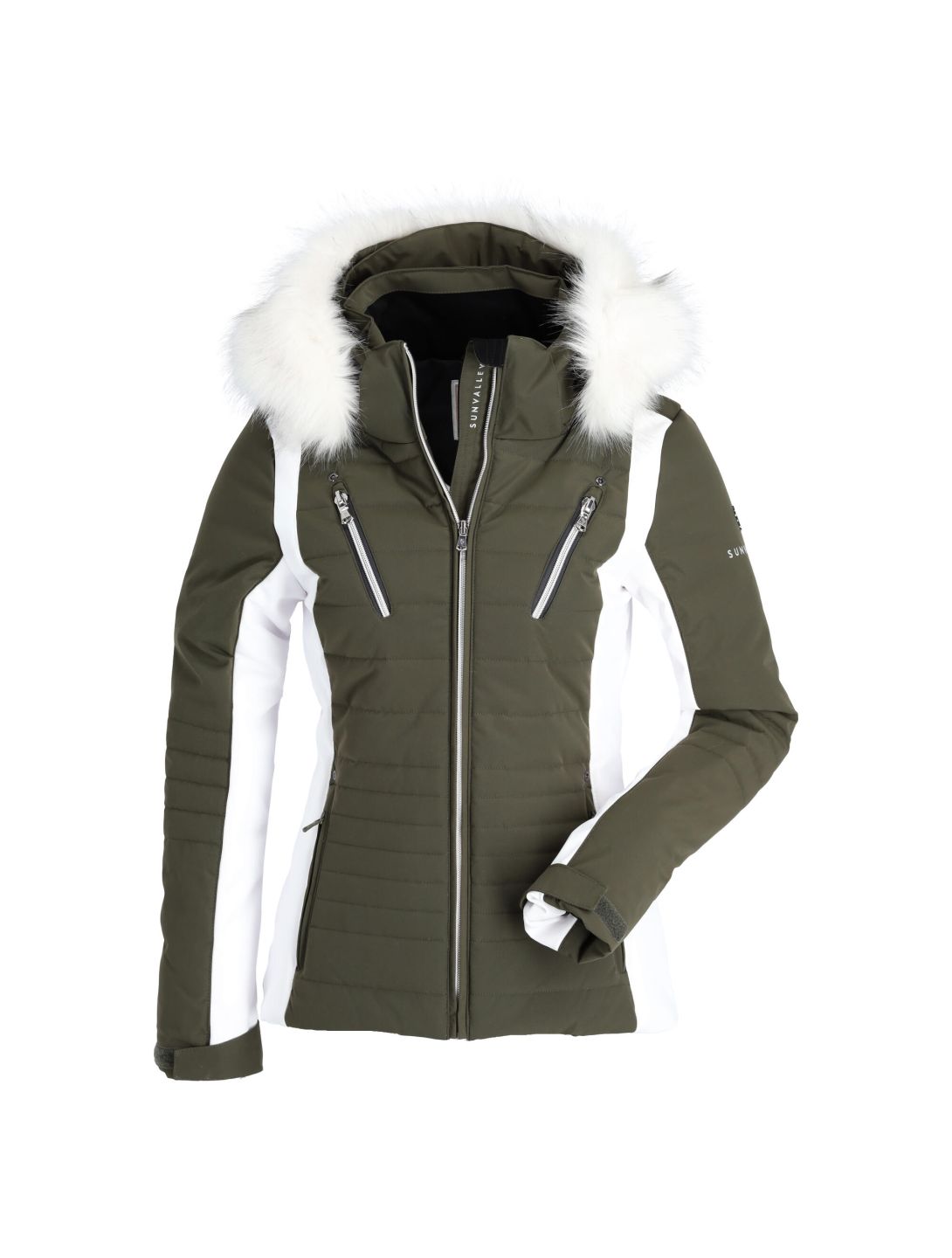 Sun Valley, Kelp ski-jas dames khaki Groen