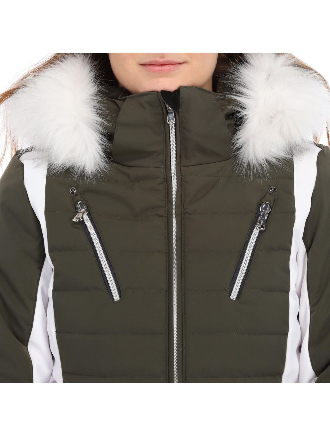 Sun Valley, Kelp ski-jas dames khaki Groen