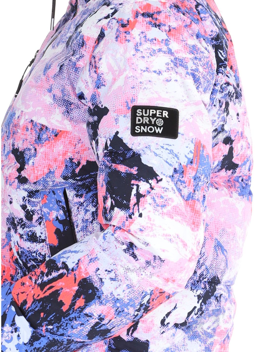 Superdry, Ski Boxy Puffer AA Jas gevoerd dames Mountain Mesh Purple Multicolor, Paars 