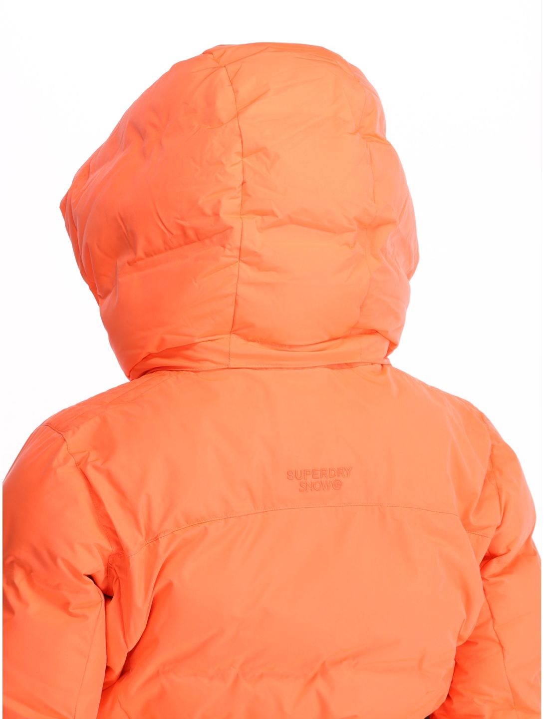 Superdry, Ski Luxe Puffer AA Jas gevoerd dames Pastelline Coral Roze 