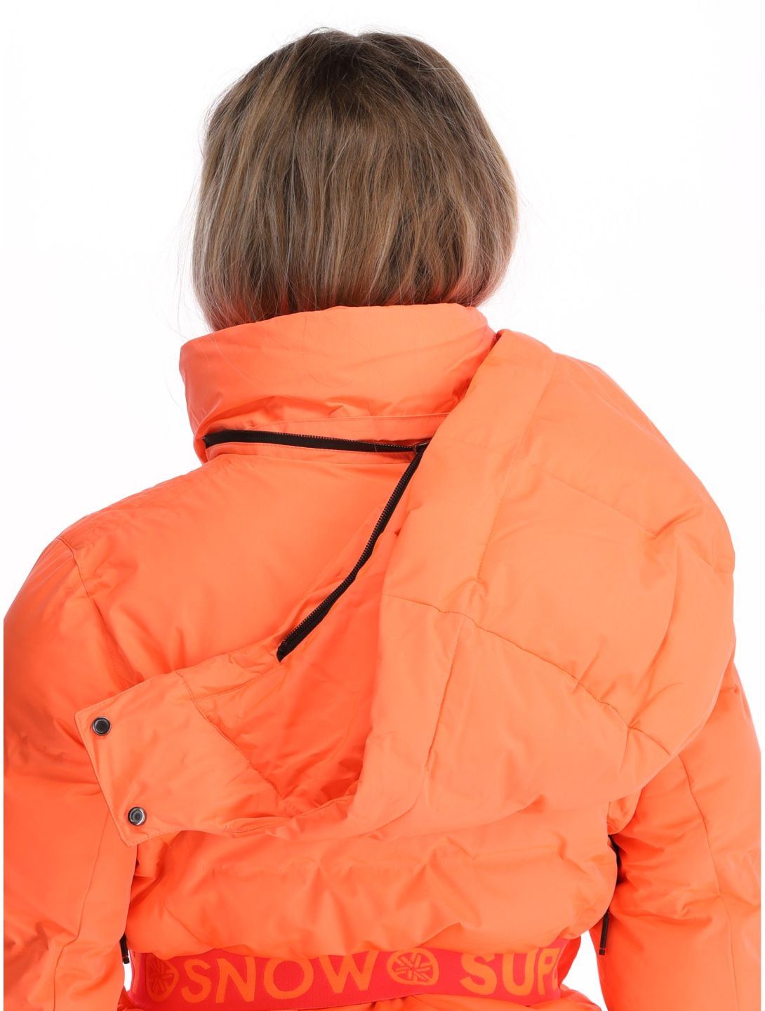 Superdry, Ski Luxe Puffer AA Jas gevoerd dames Pastelline Coral Roze 