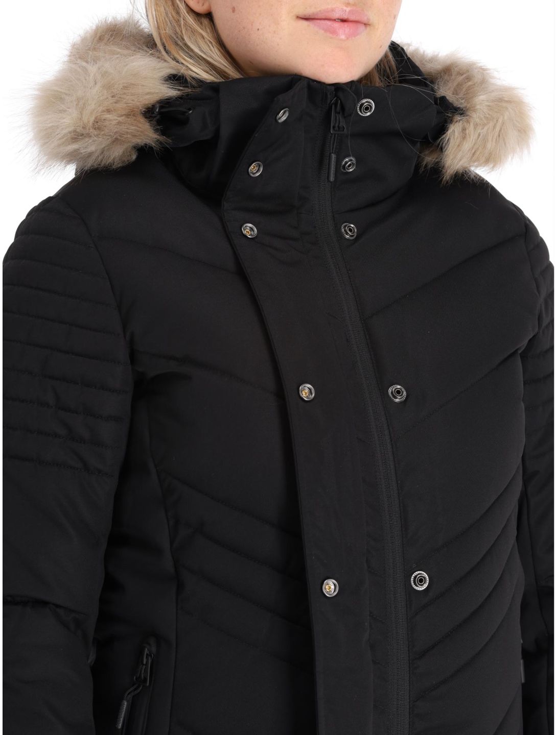 Superdry, Ski Luxe Puffer ski-jas dames Black zwart 