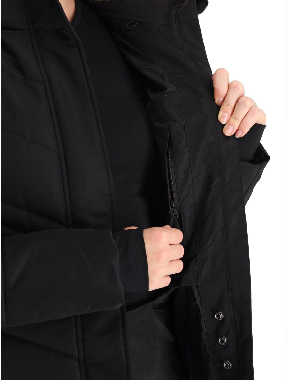 Superdry, Ski Luxe Puffer ski-jas dames Black zwart 