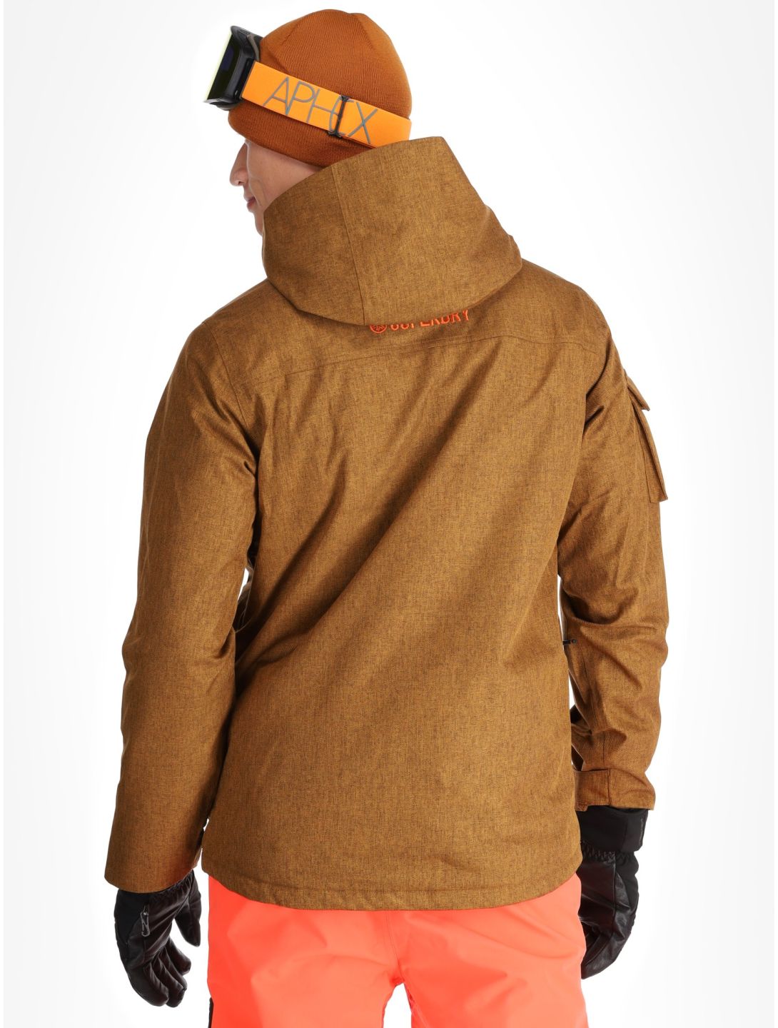 Superdry, Ski Peak Rescue AA Jas gevoerd heren Tobacco Brown Marl Bruin 