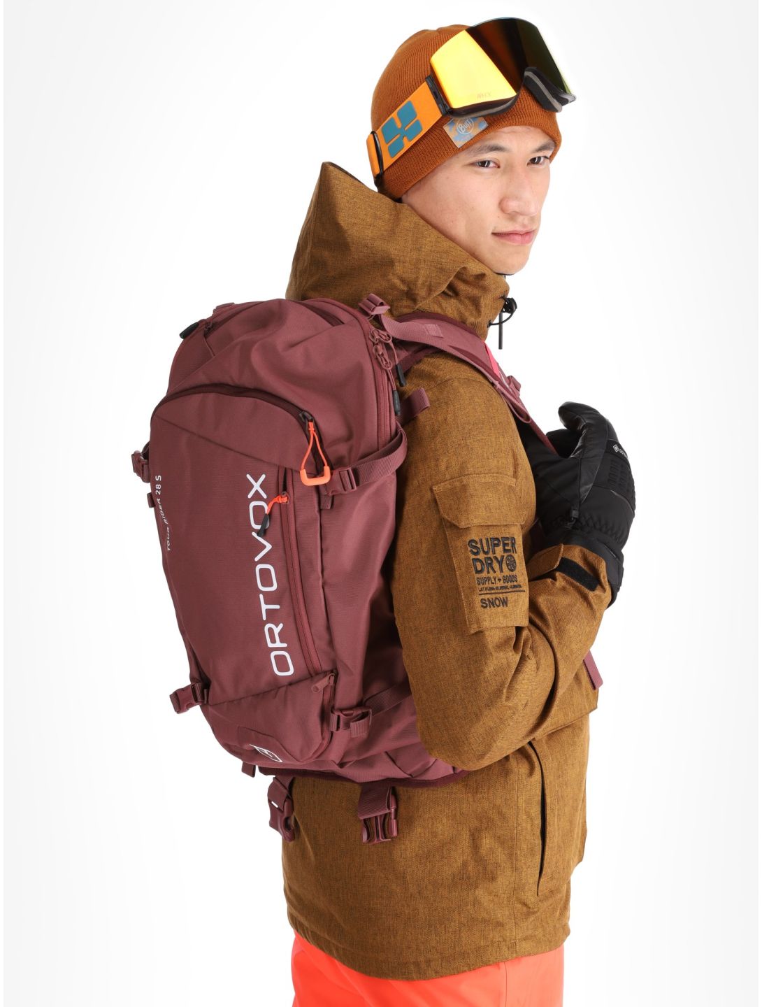 Superdry, Ski Peak Rescue AA Jas gevoerd heren Tobacco Brown Marl Bruin 