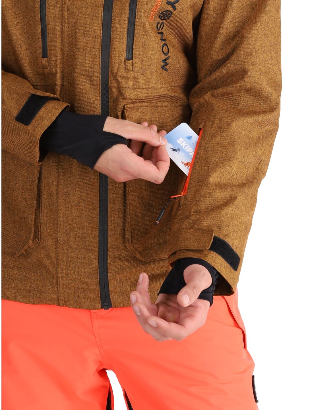 Superdry, Ski Peak Rescue AA Jas gevoerd heren Tobacco Brown Marl Bruin 