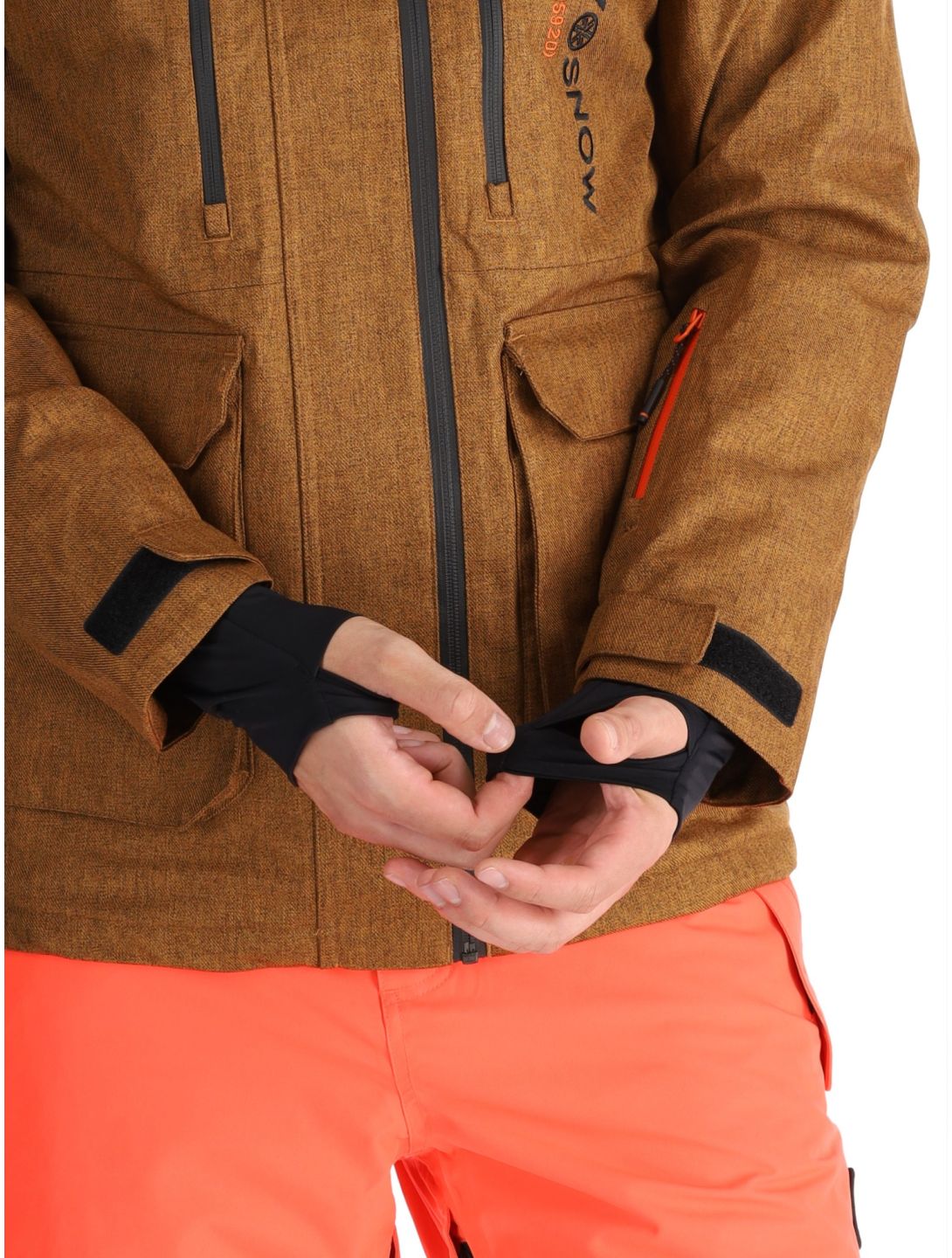 Superdry, Ski Peak Rescue AA Jas gevoerd heren Tobacco Brown Marl Bruin 