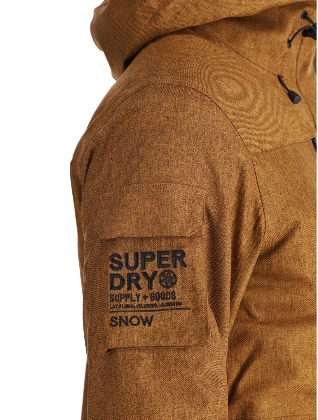 Superdry, Ski Peak Rescue AA Jas gevoerd heren Tobacco Brown Marl Bruin 