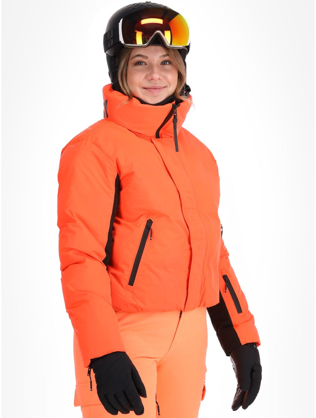 Superdry, Ski Slalom Puffer AA Jas gevoerd dames Volcanic Coral Roze 