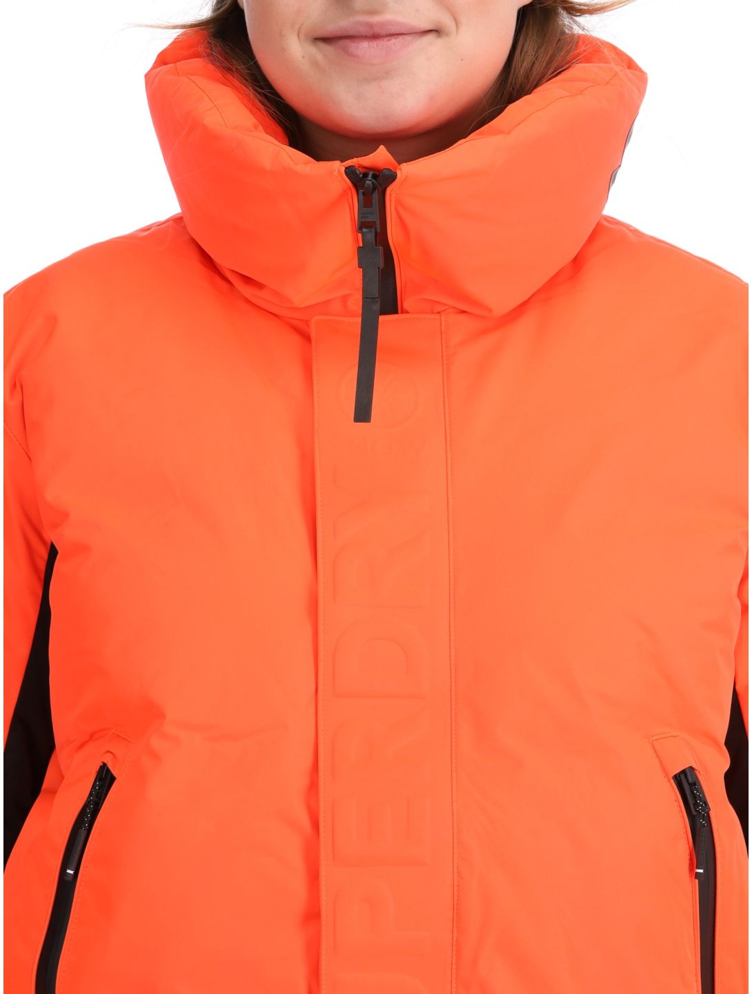 Superdry, Ski Slalom Puffer AA Jas gevoerd dames Volcanic Coral Roze 