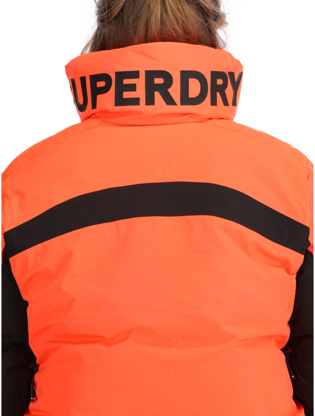 Superdry, Ski Slalom Puffer AA Jas gevoerd dames Volcanic Coral Roze 