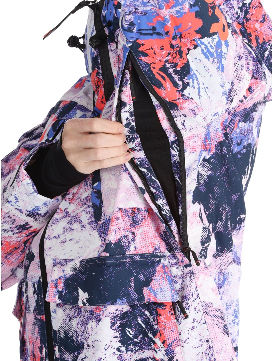 Superdry, Ski Ultimate Rescue AA Jas gevoerd dames Mountain Mesh Purple Multicolor, Paars 