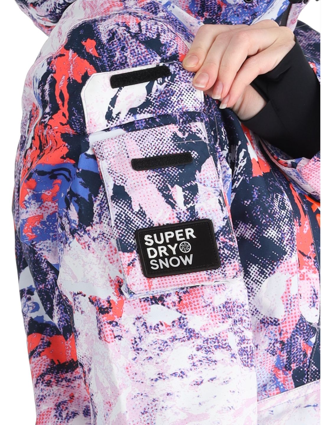 Superdry, Ski Ultimate Rescue AA Jas gevoerd dames Mountain Mesh Purple Multicolor, Paars 