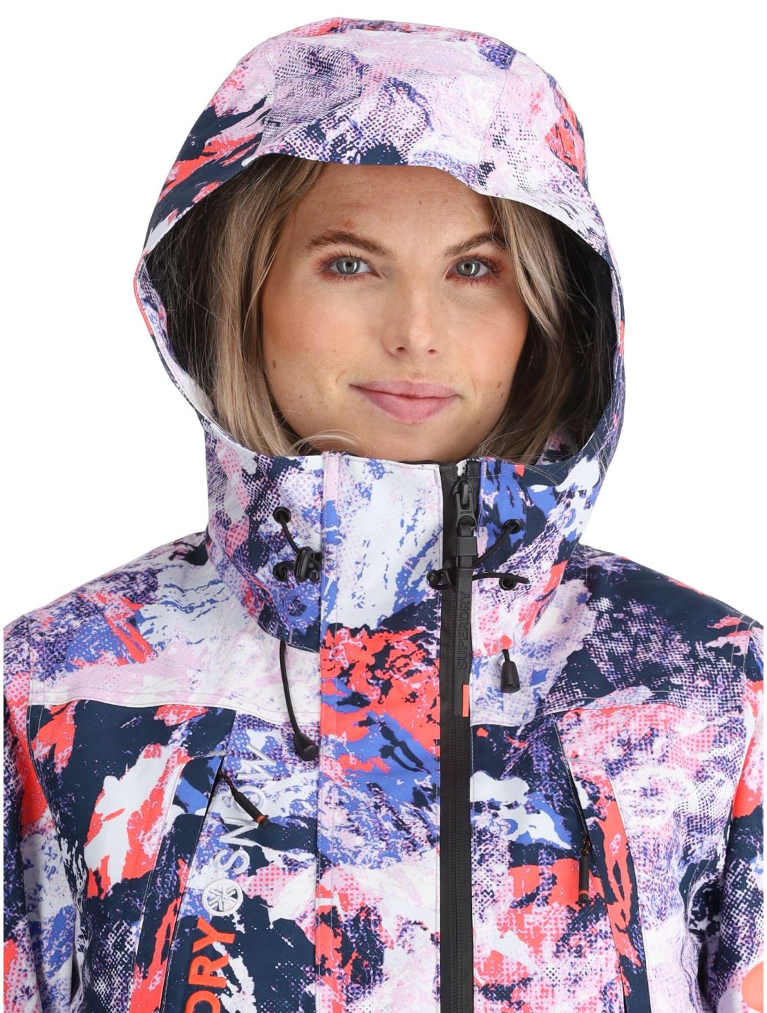 Superdry, Ski Ultimate Rescue AA Jas gevoerd dames Mountain Mesh Purple Multicolor, Paars 