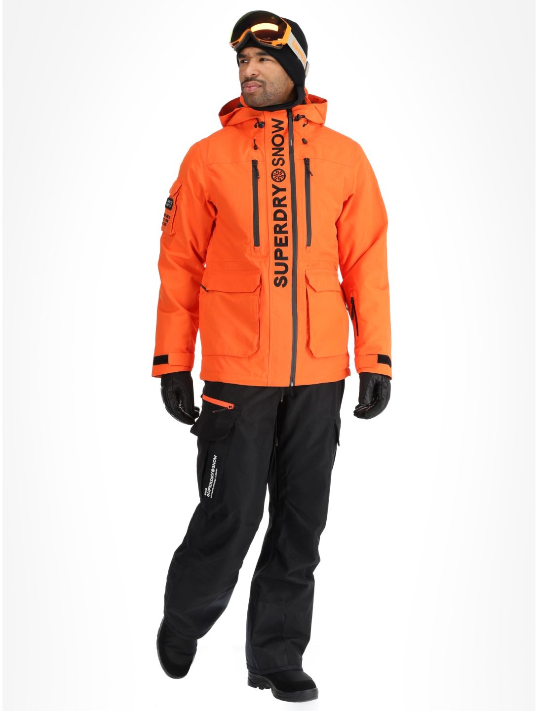 Superdry, Ski Ultimate Rescue AA Jas gevoerd heren Flame Orange Oranje 