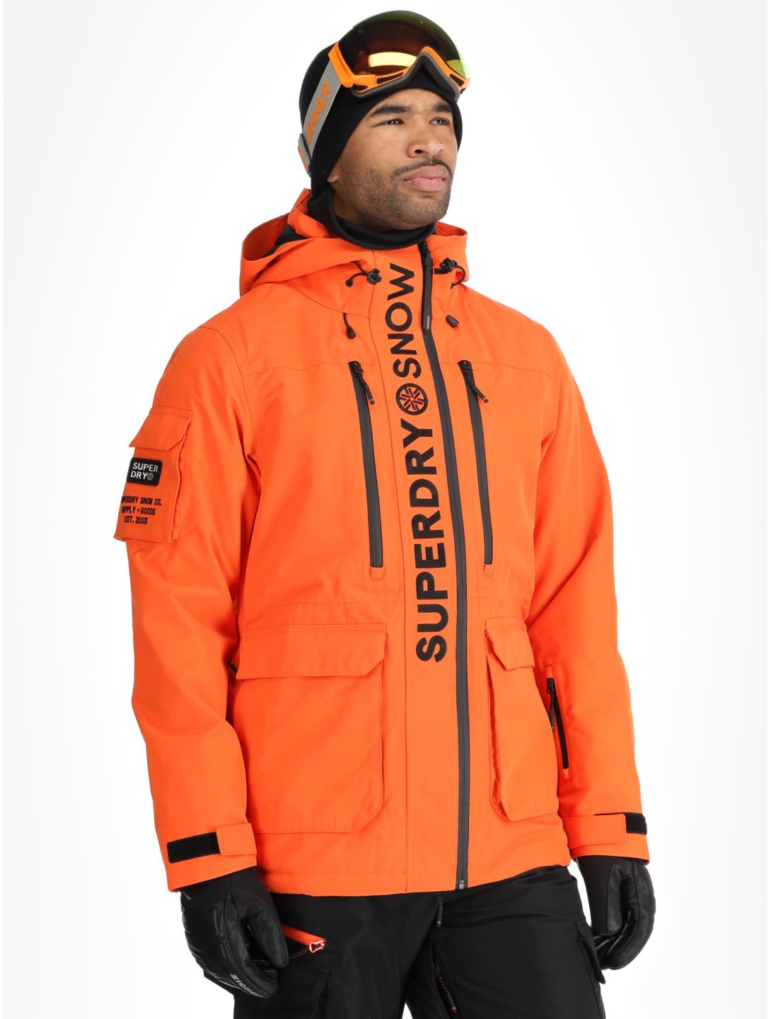 Superdry, Ski Ultimate Rescue AA Jas gevoerd heren Flame Orange Oranje 