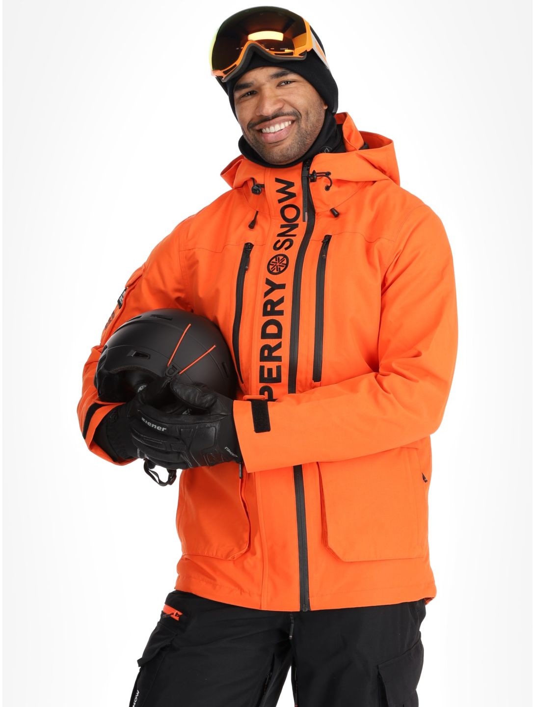 Superdry, Ski Ultimate Rescue AA Jas gevoerd heren Flame Orange Oranje 