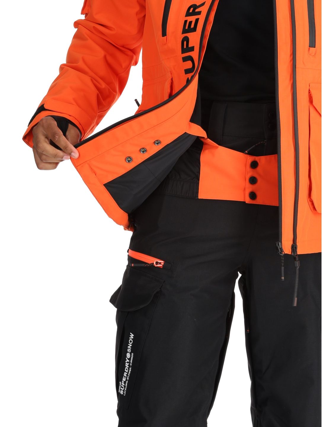 Superdry, Ski Ultimate Rescue AA Jas gevoerd heren Flame Orange Oranje 