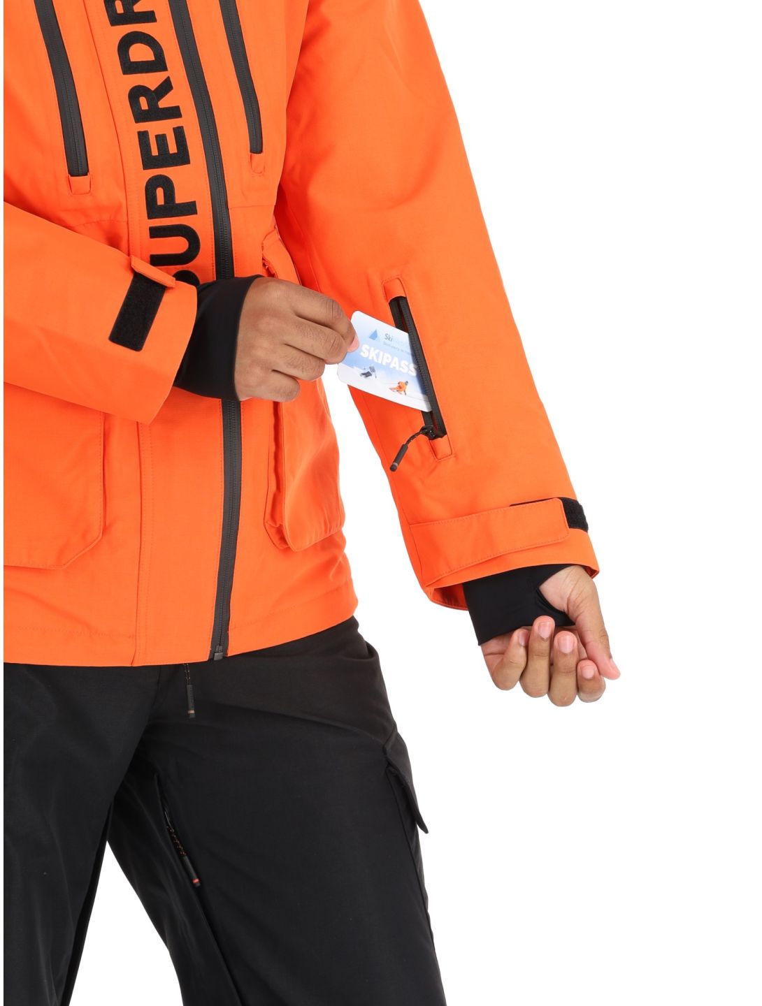 Superdry, Ski Ultimate Rescue AA Jas gevoerd heren Flame Orange Oranje 