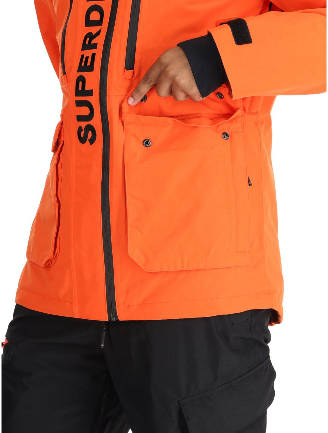 Superdry, Ski Ultimate Rescue AA Jas gevoerd heren Flame Orange Oranje 