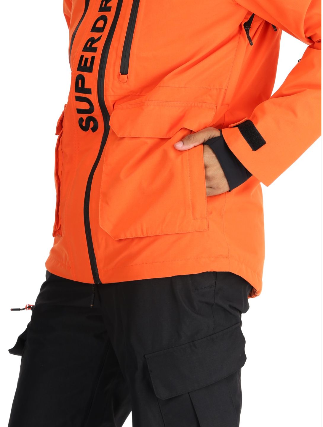 Superdry, Ski Ultimate Rescue AA Jas gevoerd heren Flame Orange Oranje 