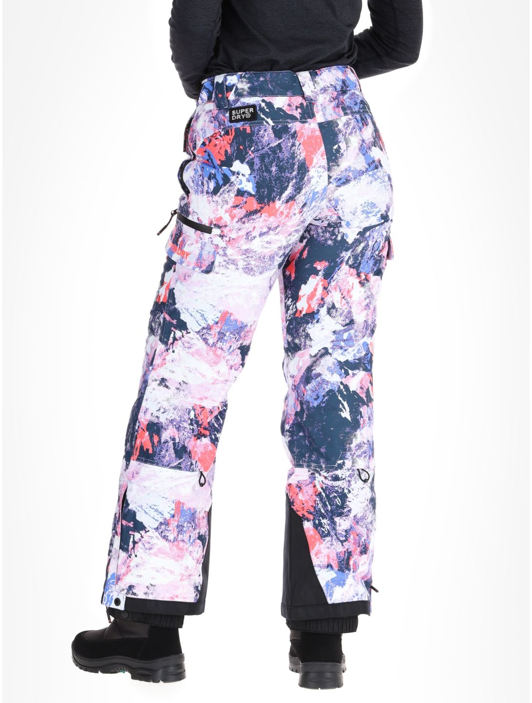 Superdry, Ski Ultimate Rescue BA Skibroek Gevoerd dames Mountain Mesh Purple Multicolor, Paars 